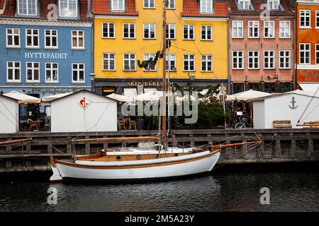 Canale Nyhavn , Natale, Nyhavn Copenaghen, Danimarca, Europa Foto Stock