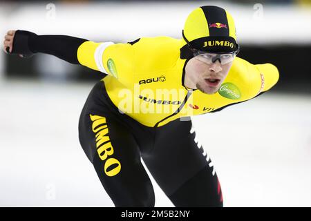 HERENVEEN - Joep Wennemars in azione sui 1000 metri durante il primo giorno della NK Sprint. ANP VINCENT JANNINK Foto Stock