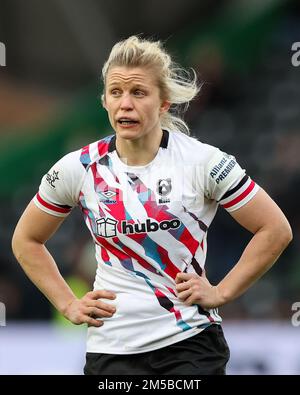 Londra, Regno Unito. 27th Dec, 2022. Claire Molloy of Bristol Bears Women durante la partita delle Donne di Allianz Premier 15 Harlequins Women vs Bristol Bears Women a Twickenham Stoop, Londra, Regno Unito, 27th dicembre 2022 (Photo by Nick Browning/News Images) a Londra, Regno Unito il 12/27/2022. (Foto di Nick Browning/News Images/Sipa USA) Credit: Sipa USA/Alamy Live News Foto Stock