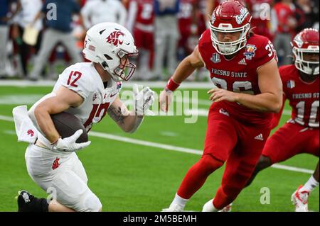 Washington state Cougars Wide Receiver Robert Ferrel (12) durante il LA Bowl Sabato, 17 dicembre 2022, a Inglewood, Calif. Lo Stato di Fresno sconfisse Wa Foto Stock