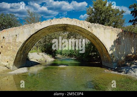 Vecchio Ponte veneziano, Preveli, Creta, Grecia Foto Stock