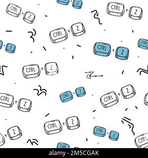 Motivo senza giunture con Ctrl z il disegno usato per tessile, modello di abbigliamento, Stampa, sfondo, Illustrazione vettoriale, Illustrazione Vettoriale