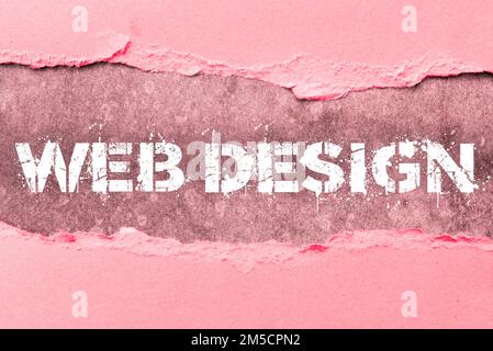 Didascalia concettuale Web Design. Panoramica aziendale responsabile della produzione e della manutenzione dei siti Web Foto Stock