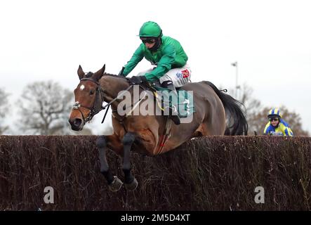 Foto del file datata 10-12-2020 di Zambella che probabilmente si fermerà nella sua offerta per le vittorie back-to-back nella Yorkshire Silver Vase Mares’ Chase a Doncaster del bet365. Data di emissione: Mercoledì 28 dicembre 2022. Foto Stock