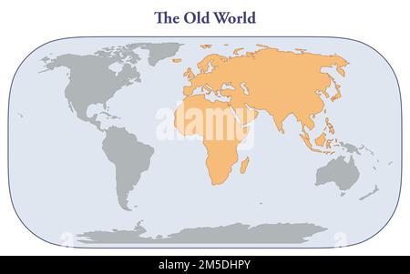 Mappa del Vecchio mondo Foto Stock