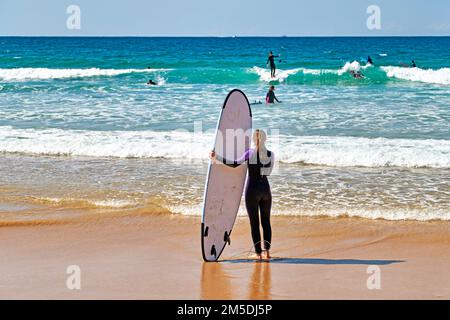 Sydney. Nuovo Galles del Sud. Australia. Surf a Manly Beach Foto Stock