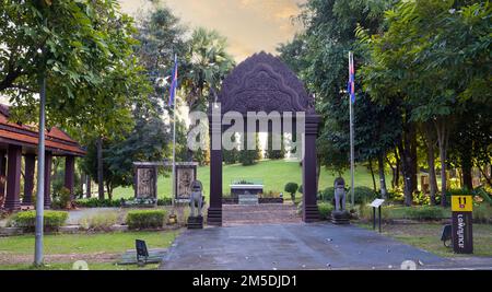 Chiang mai, Thailandia. 9 novembre 2022. Giardino in stile cambogiano all'interno del Royal Flora Ratchaphruek Park. Chiang mai turistico popolare viaggio desti Foto Stock