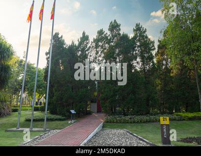 Chiang mai, Thailandia. 9 novembre 2022. Giardino in stile spagnolo all'interno del Parco reale Ratchaphruek Flora. Chiang mai turistico popolare viaggio desti Foto Stock