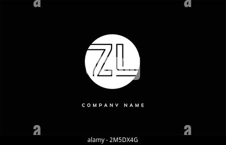 Monogramma ZL, LZ Abstract Letters Logo Illustrazione Vettoriale