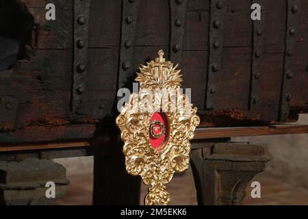 Sancta Birgitta Klostermuseum, Birgittas bönekammare, Vadstena, Svezia. Foto Stock