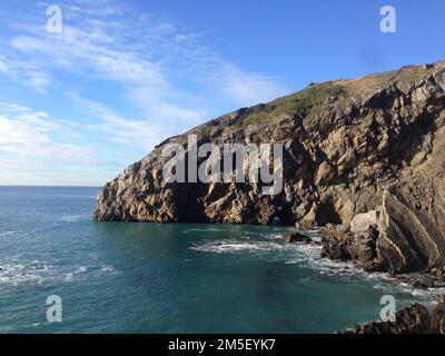 San Juan de Gaztelugatxe. Doniene Gaztelugatxeko. Biscaglia, País Basque, Bilbao, Spagna. Foto Stock