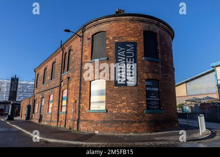 Una vista generale del National Railway Museum di York. Foto Stock