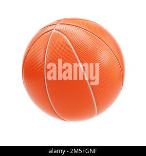 Palla da basket isolata su sfondo bianco. rendering 3d Foto Stock