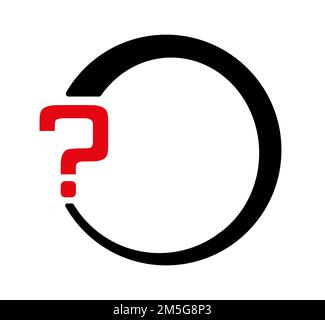 testo con punto interrogativo su sfondo bianco Illustrazione Vettoriale