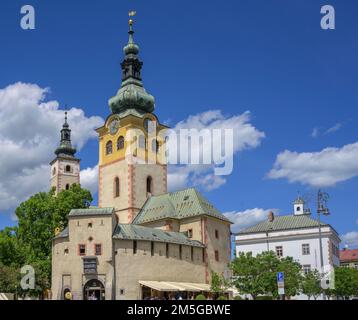Castello di Mestsky Hrad, Banska Bystrica, Banskobystricky kraj, Slovacchia Foto Stock