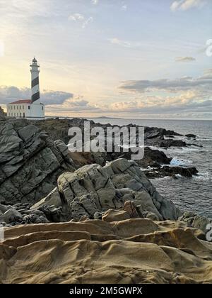 Il Faro de Favaritx a minorca Foto Stock