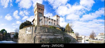 Castello fortunato Romano a Treviso - monuti storici e puntati di interesse tra le mura della Città Foto Stock