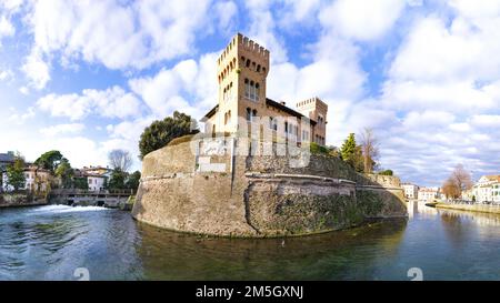 Castello fortunato Romano a Treviso - monuti storici e puntati di interesse tra le mura della Città Foto Stock