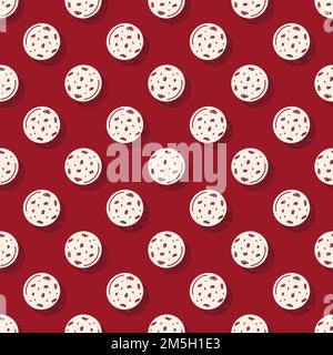 Palle di semi di sesamo, illustrazione vettoriale di jian dui. Jiandui dessert cinese di Capodanno in stile doodle. Illustrazione Vettoriale