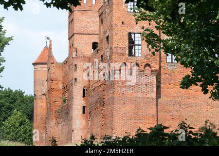 Rovine del castello gotico di Szymbark a Szymbark, Polonia © Wojciech Strozyk / Alamy Stock Photo Foto Stock