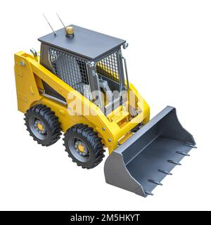 piccolo apripista giallo isolato Foto Stock