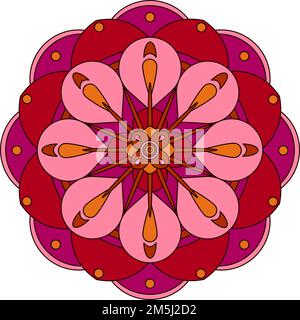 Mandala, modello geometrico astratto spirituale Illustrazione Vettoriale