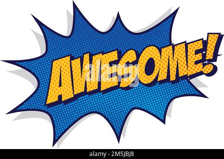 FANTASTICO! Molto bella fumetto Speech Bubble Illustrazione Vettoriale