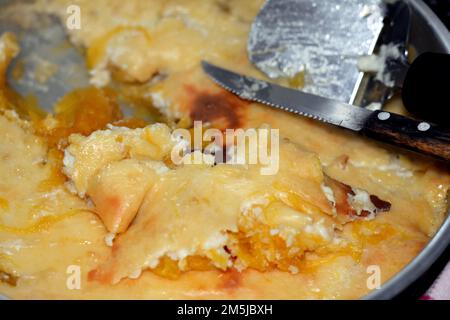 La zucca, la zucca o la zucca, la zucca, è un genere di frutti erbacei della famiglia delle zucche, le Cucurbitacee, la zucca bianca Foto Stock