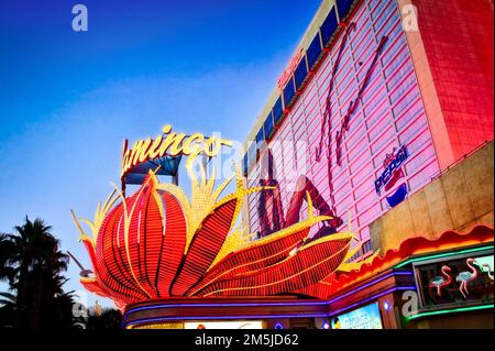 Il famoso Flamingo Casino sulla Strip di Las Vegas, Nevada. Foto Stock