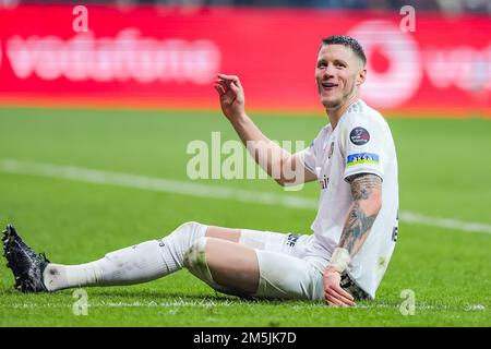 ISTANBUL, TURCHIA - 29 DICEMBRE: WOUT Weghorst di Besiktas reagisce durante la partita turca Super Lig tra Besiktas e Adana Demirspor allo Stadion Vodafone Park il 29 dicembre 2022 a Istanbul, Turchia (Foto di Orange Pictures) Foto Stock