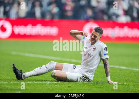 ISTANBUL, TURCHIA - 29 DICEMBRE: WOUT Weghorst di Besiktas reagisce durante la partita turca Super Lig tra Besiktas e Adana Demirspor allo Stadion Vodafone Park il 29 dicembre 2022 a Istanbul, Turchia (Foto di Orange Pictures) Foto Stock