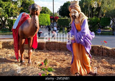 Presepe, Plaza Grande, Merida Yucatan Messico Foto Stock