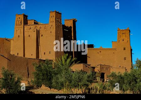 Nord Africa. Marocco. Ksar d'Ait ben Haddou nelle montagne dell'Atlante del Marocco. Patrimonio dell'umanità dell'UNESCO dal 1987 Foto Stock