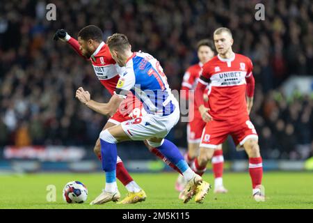 Blackburn, Regno Unito. 29th Dec, 2022. Chuba Akpom #29 di Middlesborough in possesso durante la partita del Campionato Sky Bet Blackburn Rovers vs Middlesbrough a Ewood Park, Blackburn, Regno Unito, 29th dicembre 2022 (Photo by Phil Bryan/News Images) a Blackburn, Regno Unito il 12/29/2022. (Foto di Phil Bryan/News Images/Sipa USA) Credit: Sipa USA/Alamy Live News Foto Stock