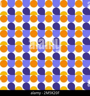 Illustrazione astratta con motivi geometrici colorati Foto Stock