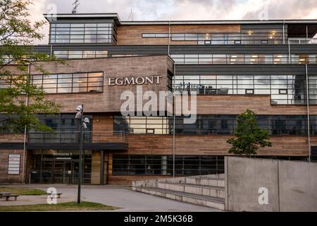 Malmö, Svezia - Luglio 09 2022: Esterno degli uffici Egmont Foto Stock