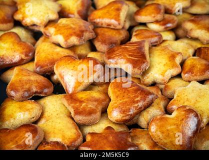 dettaglio del cibo di base dei biscotti al miele Foto Stock