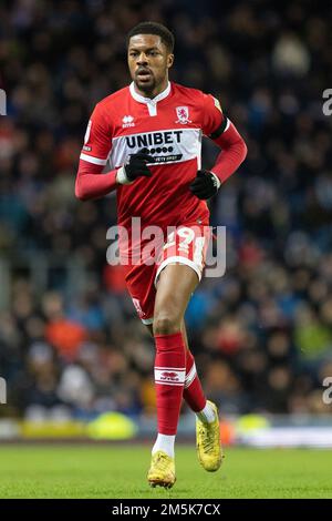 Blackburn, Regno Unito. 29th Dec, 2022. Chuba Akpom #29 di Middlesborough durante la partita del Campionato Sky Bet Blackburn Rovers vs Middlesbrough a Ewood Park, Blackburn, Regno Unito, 29th dicembre 2022 (Photo by Phil Bryan/News Images) a Blackburn, Regno Unito il 12/29/2022. (Foto di Phil Bryan/News Images/Sipa USA) Credit: Sipa USA/Alamy Live News Foto Stock