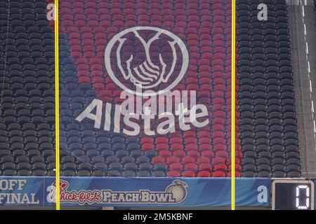 Atlanta, Georgia, Stati Uniti. 29th Dec, 2022. Giovedì pratica per il College Football Playoff al Mercedes Benz Stadium, Atlanta, Georgia. (Credit Image: © Scott Stuart/ZUMA Press Wire) Foto Stock