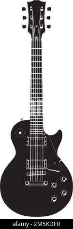 Vettore elettrico Giutar. Illustrazione su sfondo bianco. Illustrazione vettoriale di Una chitarra elettrica. Illustrazione Vettoriale