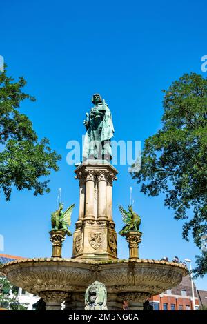 Heinrichsbrunnen a Hagenmarkt, Brunswick, bassa Sassonia, Germania Foto Stock