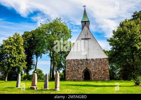 Dargitz villaggio chiesa, Vorpommern-Greifswald distretto, Meclemburgo-Pomerania occidentale, Germania Foto Stock