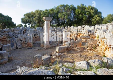 Cartailhac Complex, Talayot Culture, Torre d'en Galmes, Minorca, Isole Baleari, Spagna Foto Stock