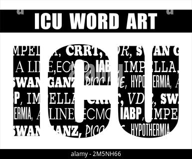 ICU WORD ART DESIGN - per maglietta/tazza Illustrazione Vettoriale
