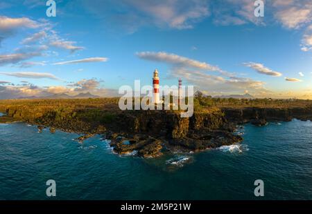 Faro di Albion nel quartiere di Plaines wilhems, Mauritius. Questo edificio ha più di 100 anni e funziona tutti i giorni. Vicino alla città di Albion è in Foto Stock