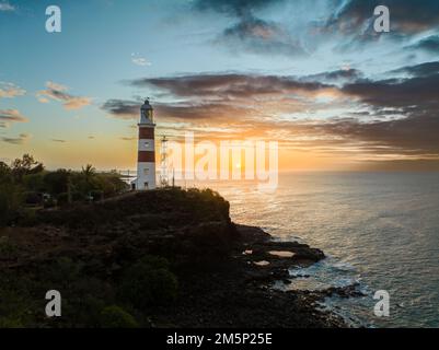 Faro di Albion nel quartiere di Plaines wilhems, Mauritius. Questo edificio ha più di 100 anni e funziona tutti i giorni. Vicino alla città di Albion è in Foto Stock