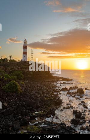 Faro di Albion nel quartiere di Plaines wilhems, Mauritius. Questo edificio ha più di 100 anni e funziona tutti i giorni. Vicino alla città di Albion è in Foto Stock