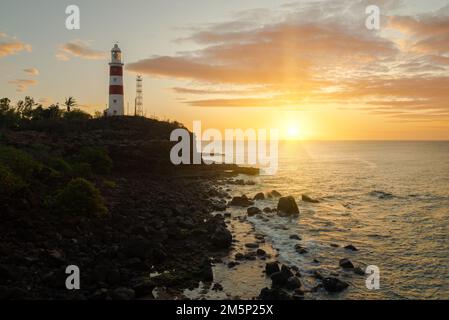 Faro di Albion nel quartiere di Plaines wilhems, Mauritius. Questo edificio ha più di 100 anni e funziona tutti i giorni. Vicino alla città di Albion è in Foto Stock