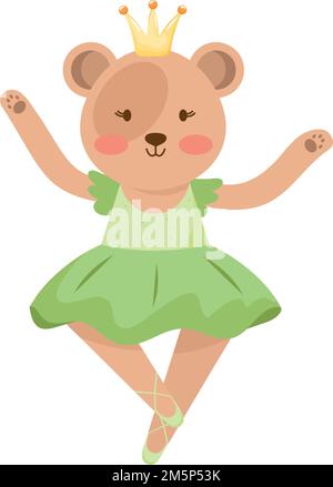 ballerina dell'orso del balletto Illustrazione Vettoriale