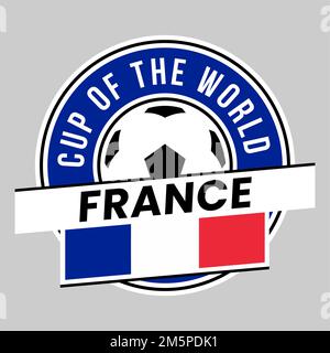 Illustrazione del distintivo della squadra francese per il torneo di calcio Foto Stock